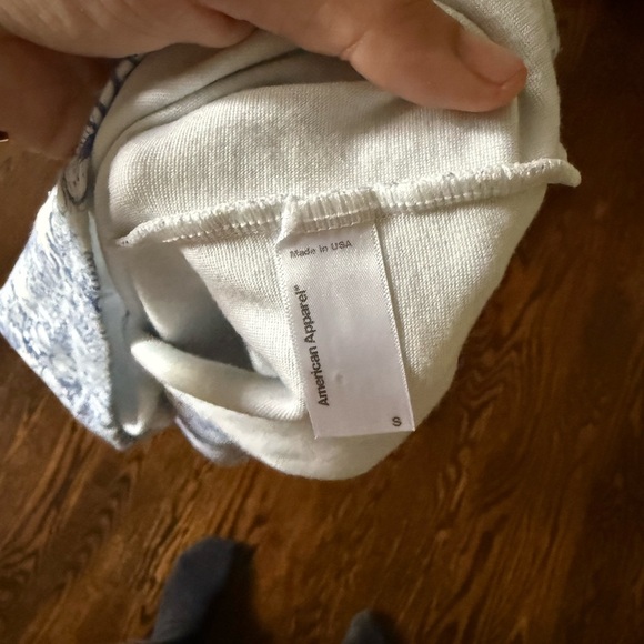 American Apparel Blue and White Floral Fabric Dress BodyCon - Picture 4 of 4